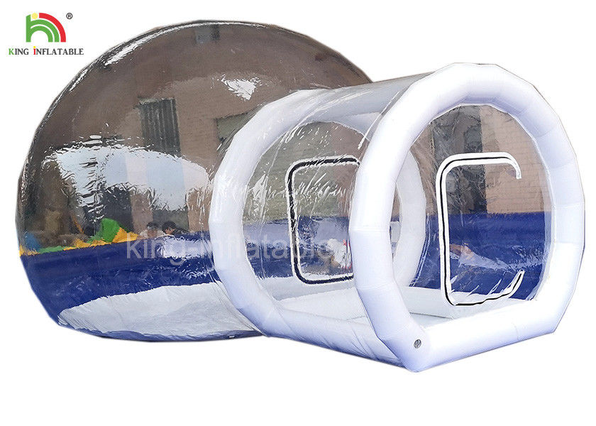 ポリ塩化ビニールの防水シートのホテルのための膨脹可能で明確な泡テント4つのmの直径