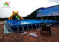 Customized Yellow Elephant Inflatable Water Parks With Slide / Pool / CE Air Pump