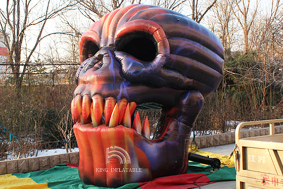 巨大で膨脹可能な頭骨の入口のハロウィンの装飾の膨脹可能な悪魔のクラブ党のための骨組頭骨の頭部
