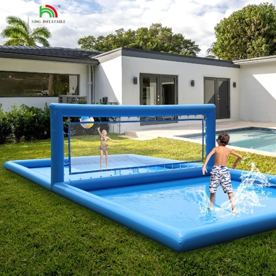 33x16.5x7FT 充気式バレーボールコート ビーチバレーボールネット バレーボールプール 屋外ゲーム用の空気ポンプ付き水場